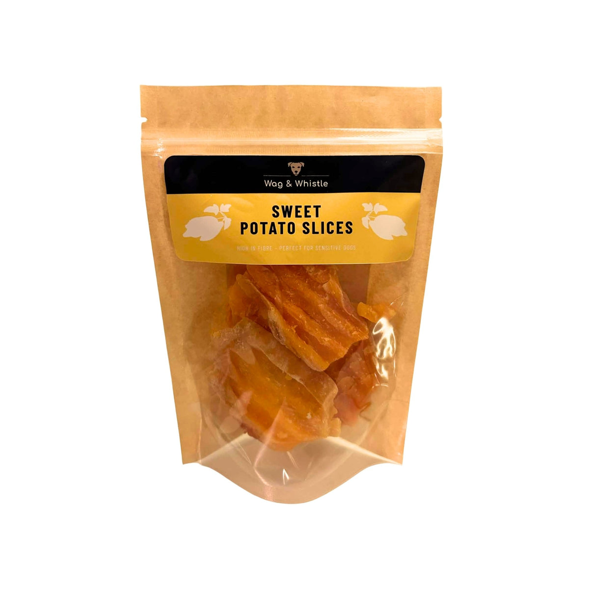 Air-dried sweet potato slices for dogs
