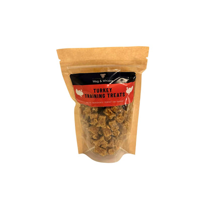 Pouch of Wag & Whistle turkey training treats for dogs