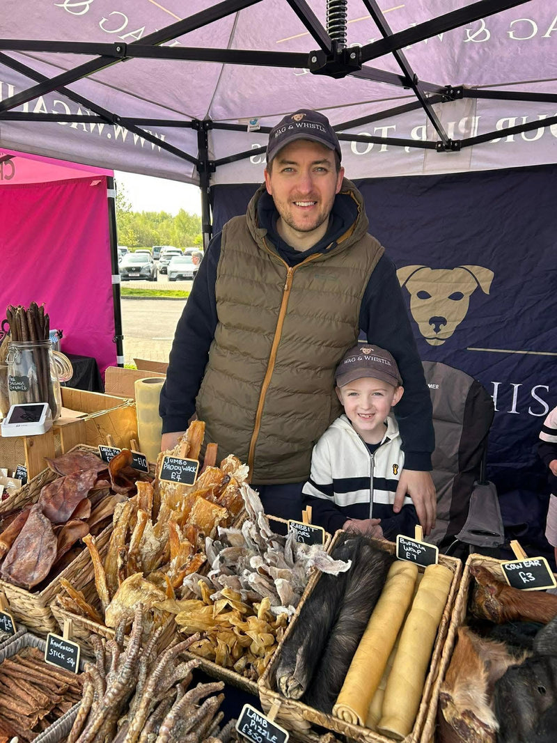 Sam on the Wag & Whistle market stall